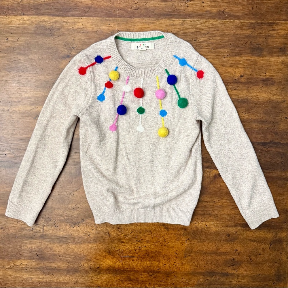 Mini Boden Pom Pom Sweater and Corduroy Skirt Set Size 8-9 VGUC - Picture 2 of 11